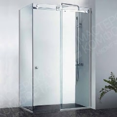 Угловая душевая с откатной дверцей
