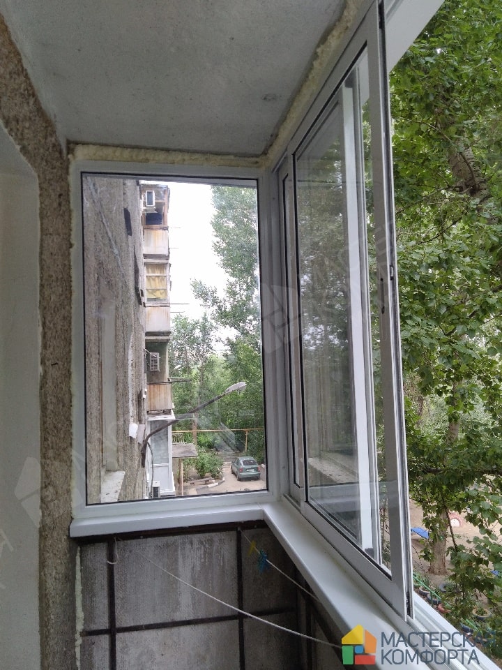 Остекление балкона алюминиевым профилем