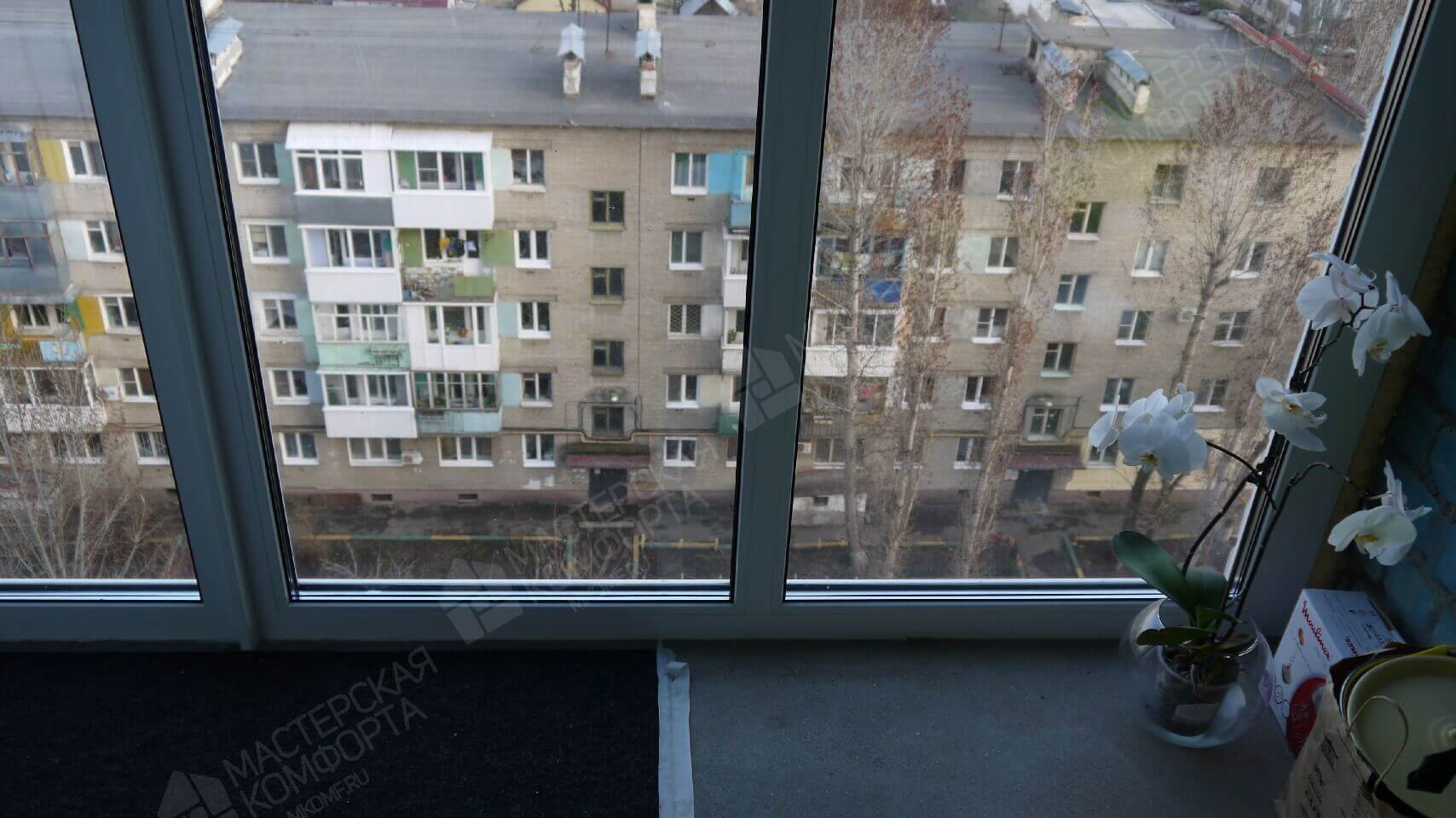 Остекление 2-х лоджий от пола до потолка на ул. Чернышевского
