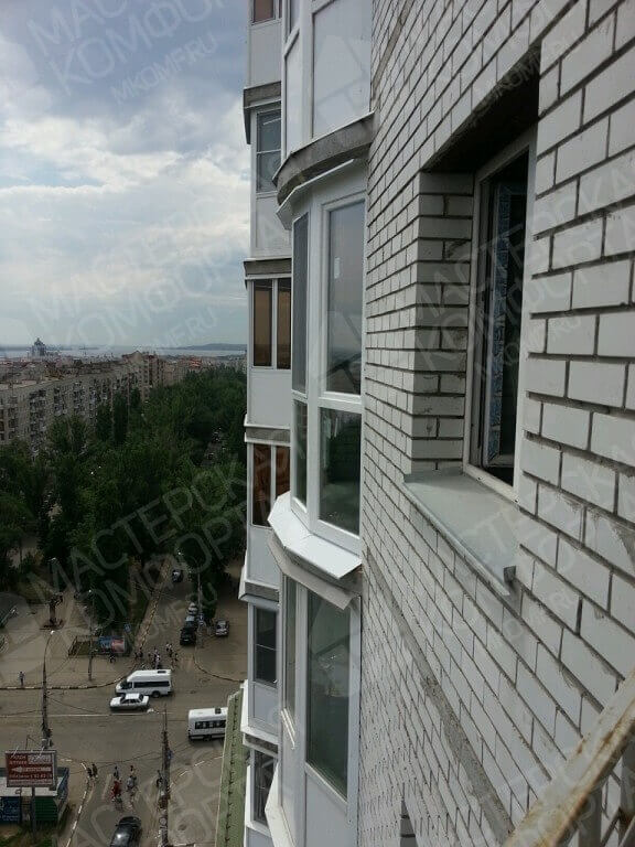 Остекление панорамной полукруглой лоджии на ул. Рахова