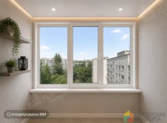 Остекление лоджии 2 м