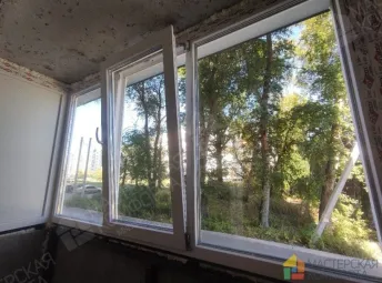 Тёплое остекление Г-образного балкона