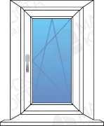 Пластиковое окно с одной створкой