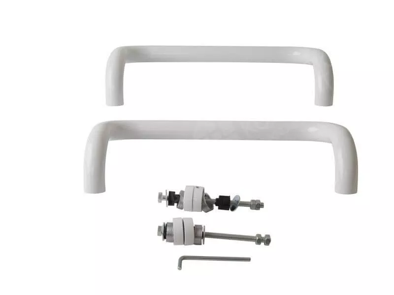 Ручка дверная изогнутая 350мм белая Ручка дверная изогнутая 350мм белая