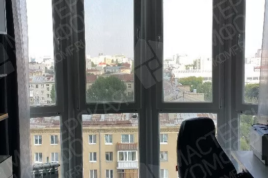 Остекление панорамной полукруглой лоджии на ул. Рахова