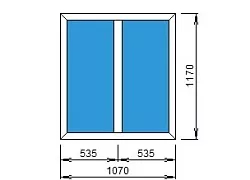 Окно двустворчатое глухое Brusbox Aero 60 Окно двустворчатое глухое Brusbox Aero 60